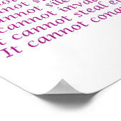 Was Krebs nicht tun Poster drucken kann (Ecke)