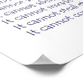 Was Krebs nicht tun Poster drucken kann (Ecke)