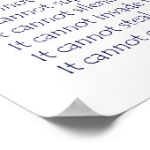 Was Krebs nicht tun Poster drucken kann (Ecke)