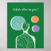 "Was lebt in dir?" - Ein Aufruf zum inneren Wachst Poster (Vorne)