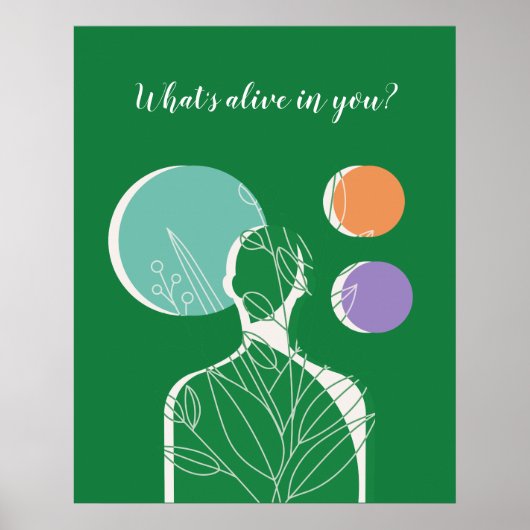 "Was lebt in dir?" - Ein Aufruf zum inneren Wachst Poster (Vorne)