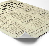 "Was Lehrer + Schüler bei einem Luftangriff tun so Poster (Ecke)