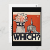 Was? Liberty Bond WW1 Vintag Postkarte (Vorne/Hinten)