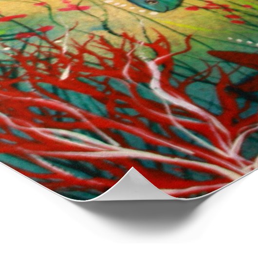 WAS LIES BENEATH Canvas Print Poster (Ecke)