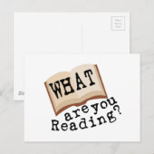 Was liest du? postkarte (Vorne/Hinten)