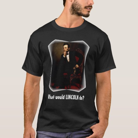 Was Lincoln das Shirt tun würde (dunkel} (Vorderseite)