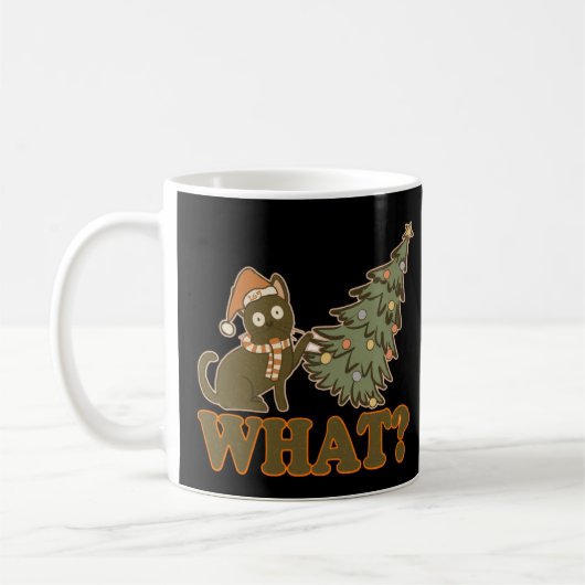 Was? lustige Weihnachten Kaffeetasse (Links)