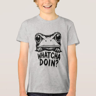 Was machst du Frosch Tri-Blend Shirt