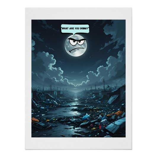 Was machst du? - Wenn der Mond sprechen könnte Poster (Vorderseite)