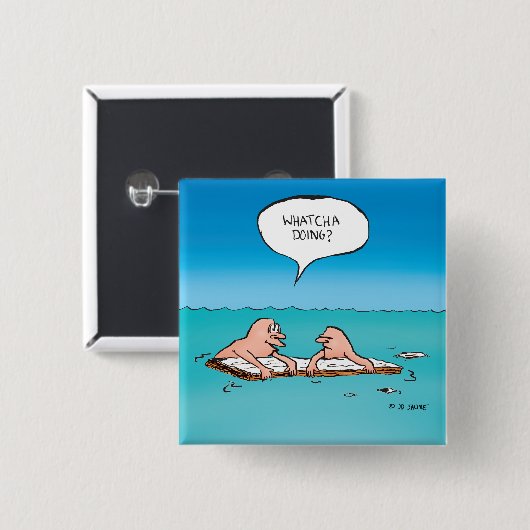 Was macht das? Cartoon Button (Vorne & Hinten)