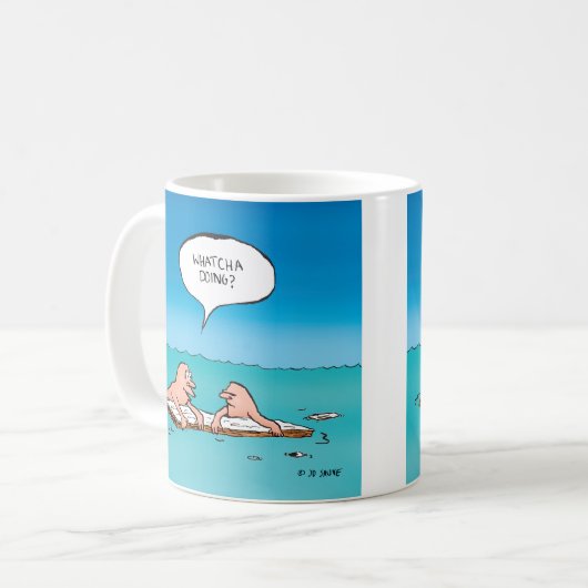 Was macht das? Cartoon Kaffeetasse (Vorderseite Links)