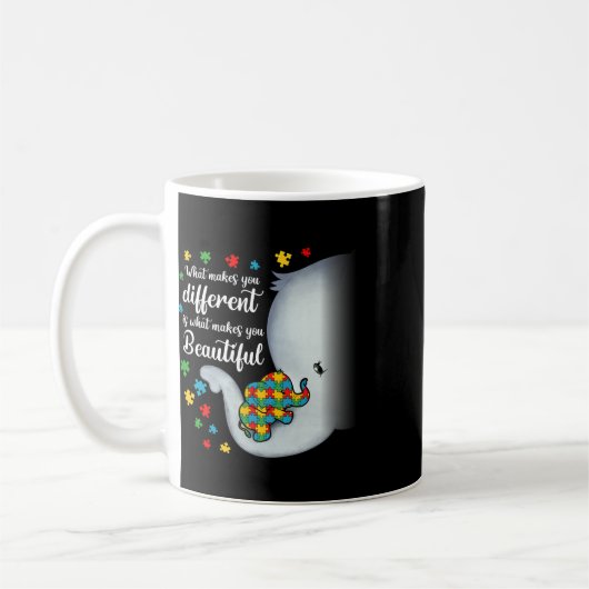 Was macht dich zu anderen Elefanten der Autismus-M Kaffeetasse (Links)