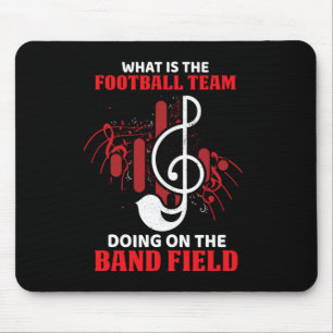 Was macht die Fußballmannschaft auf dem Bandfeld Mousepad