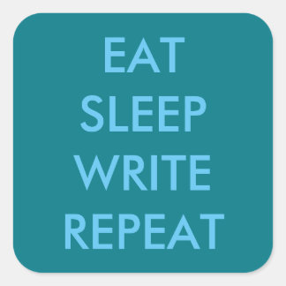 Was macht du jetzt? quadratischer aufkleber