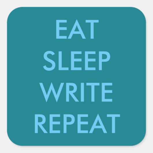 Was macht du jetzt? quadratischer aufkleber (Vorderseite)