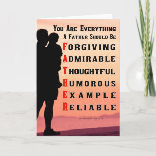 Was macht einen perfekten Vater? Karte