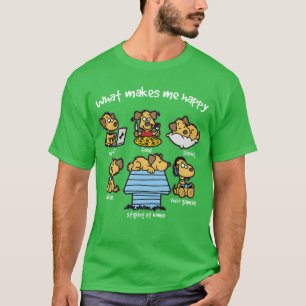 WAS MACHT MICH GLÜCKLICH Hunde Hunde Hunde Doggie  T-Shirt