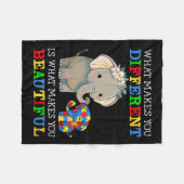 Was macht Sie zu einem anderen elementaren Autismu Fleecedecke (Vorderseite (Horizontal))