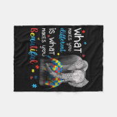 Was macht Sie zu einem anderen elementaren Autismu Fleecedecke (Vorderseite (Horizontal))