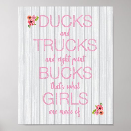 Was Mädchen sind gemacht Kinderzimmer Art Print Se Poster (Vorne)