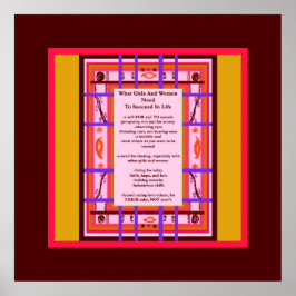 Was Mädchen und Frauen brauchen, gelingt in einem  Poster