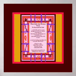 Was Mädchen und Frauen brauchen, gelingt in einem  Poster