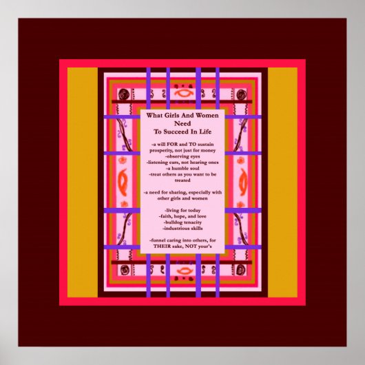 Was Mädchen und Frauen brauchen, gelingt in einem  Poster (Vorne)