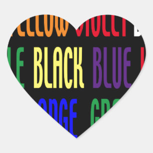 Was meine Farbe ist Herz-Aufkleber