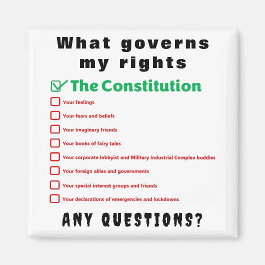 Was meine Rechte regelt - Die Verfassung Magnet (Vorne)