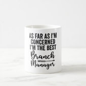 Was mich angeht, bin ich das beste Branch-Manageme Kaffeetasse (Mittel)