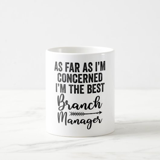 Was mich angeht, bin ich das beste Branch-Manageme Kaffeetasse (Mittel)