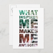 Was mich Inspiriere, macht mich Phantastisch 2 Postkarte (Vorne/Hinten)