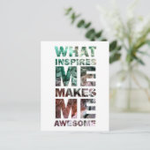 Was mich Inspiriere, macht mich Phantastisch 2 Postkarte (Stehend Vorderseite)