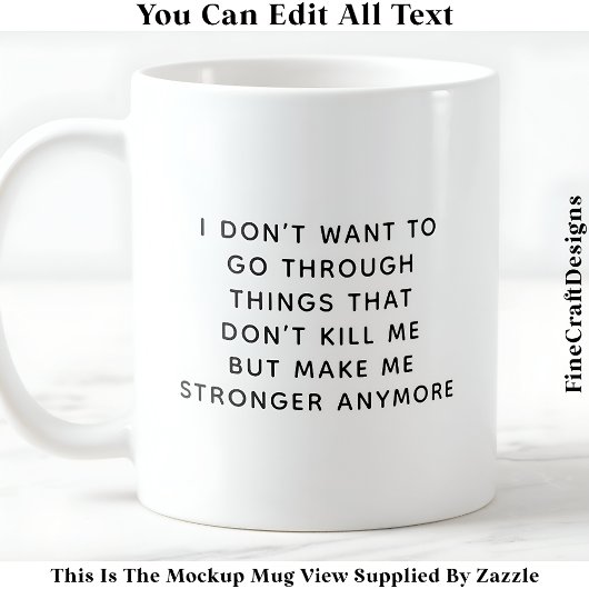 Was mich nicht umbringt, macht mich zu einem stärk kaffeetasse