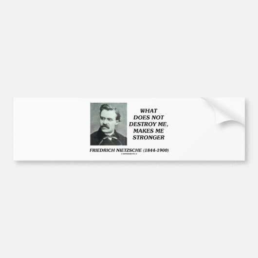 Was mich nicht zerstört, macht mich stärker autoaufkleber (Vorne)