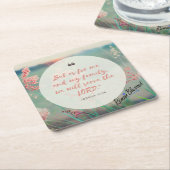 Was mich und mein Haus anbetrifft Rechteckiger Pappuntersetzer (angewinkelt)