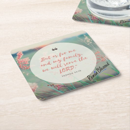 Was mich und mein Haus anbetrifft Rechteckiger Pappuntersetzer (angewinkelt)