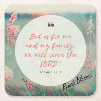 Was mich und mein Haus anbetrifft Rechteckiger Pappuntersetzer