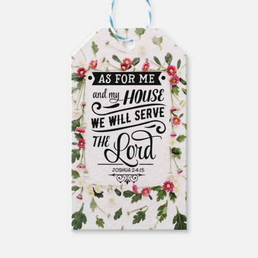 Was mich und mein Haus betrifft Geschenkanhänger (Vorderseite)