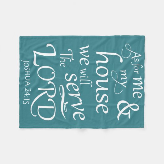Was mich und mein Haus betrifft.. Joshua 24:15 Fleecedecke (Vorderseite (Horizontal))