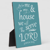 Was mich und mein Haus betrifft... Joshua 24:15 Fotoplatte (Seite)