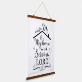 "Was mich und mein Haus betrifft" Joshua 24:15 Wandteppich Mit Holzrahmen (Gewinkelt)