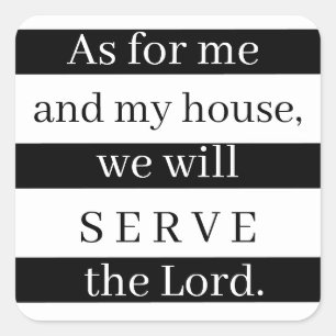 Was mich und mein Haus betrifft Quadratischer Aufkleber