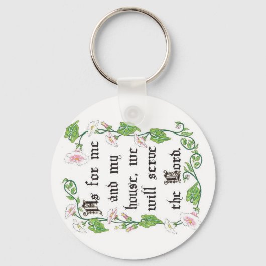 Was mich und mein Haus betrifft... Schlüsselanhäng Schlüsselanhänger (Vorderseite)