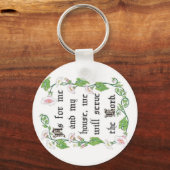 Was mich und mein Haus betrifft... Schlüsselanhäng Schlüsselanhänger (Vorderseite)