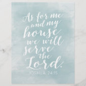 Was mich und mein Haus betrifft, so werden wir dem (Vorderseite)