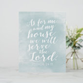 Was mich und mein Haus betrifft, so werden wir dem (Stehend Vorderseite)