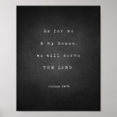 Was mich und mein Haus betrifft, THE LORD, Joshua  Poster (Vorne)