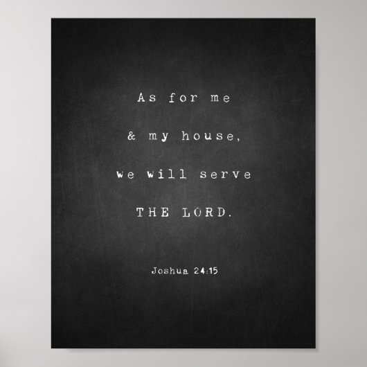 Was mich und mein Haus betrifft, THE LORD, Joshua  Poster (Vorne)