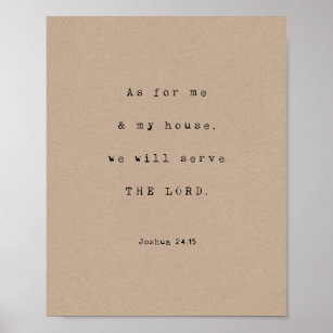 Was mich und mein Haus betrifft, THE LORD, Joshua  Poster
